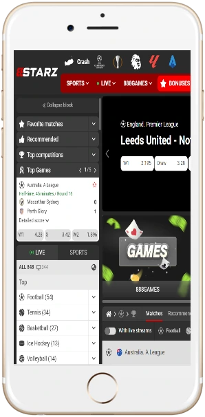888starz Kenya mobile app interface